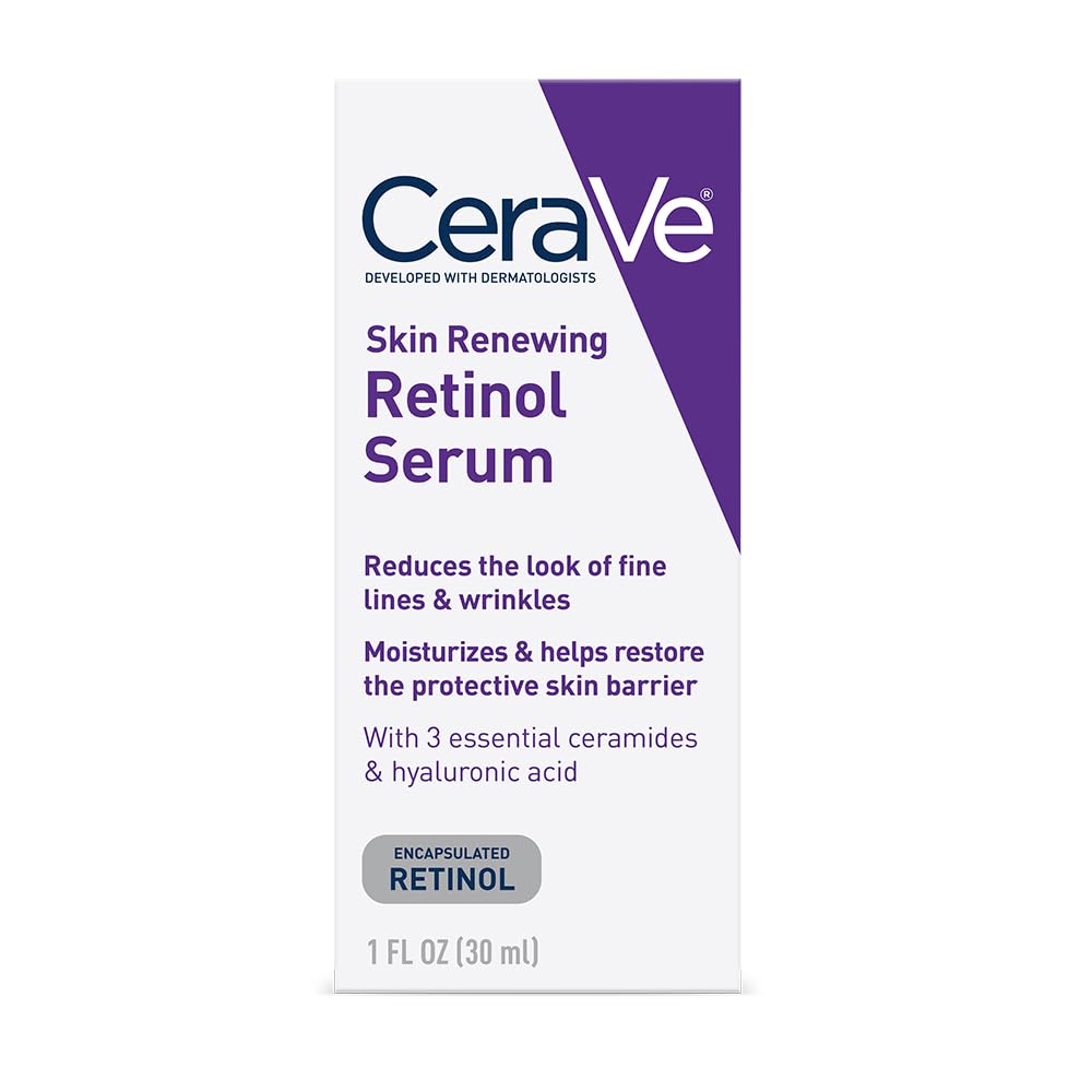 anti Aging Retinol Serum for Face, Encapsulated Retinol with Hyaluronic Acid, Niacinamide & Ceramides, Smooths Wrinkles & Fine Lines, Gentle Skin Brightening Serum, Fragrance Free, 1 Oz