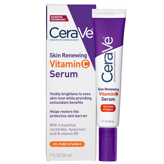 Vitamin C Serum with Hyaluronic Acid, Skin Brightening Serum for Face with 10% Pure Vitamin C, Fragrance Free, 1 Fl. Oz