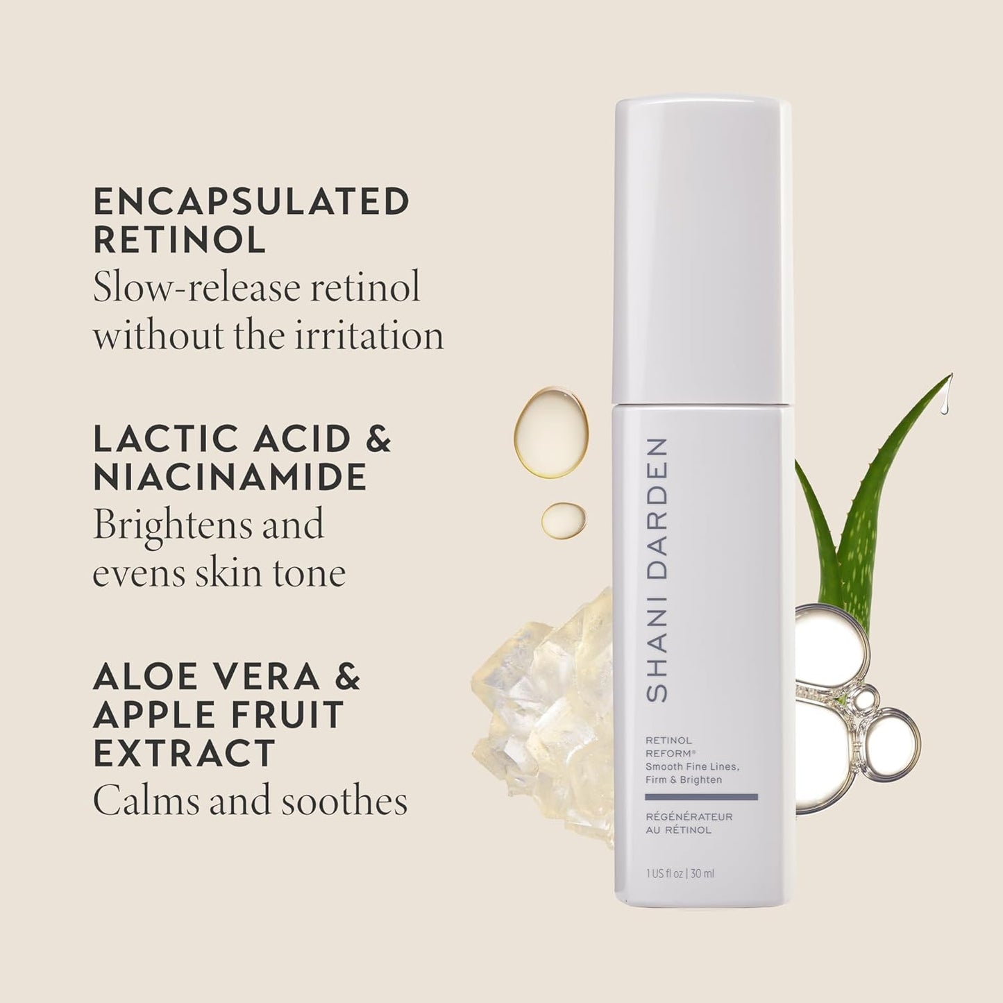 SKIN CARE Retinol Reform Anti-Aging Serum, Resurfacing Retinol Serum for Face and Neck, Helps with Fine Lines and Wrinkles, 1.01 Fl Oz