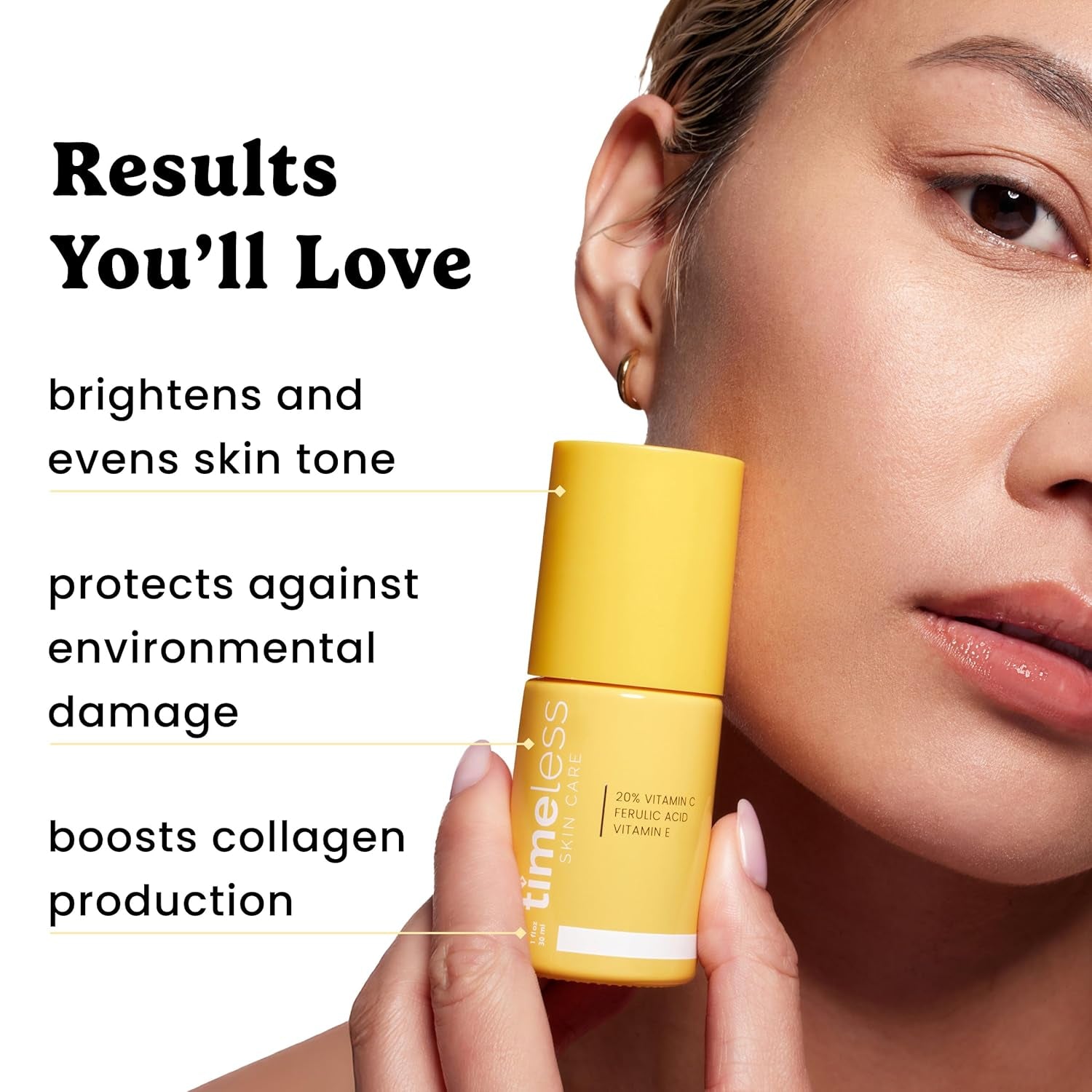 Vitamin C Serum with Vitamin E & Ferulic Acid - Brightening Serum - for Oily & Dry Skin - Fragrance-Free - 1 Oz